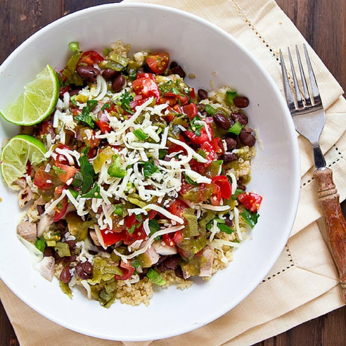 Chicken Quinoa Burrito Bowl Recipe - The Recipe Website
