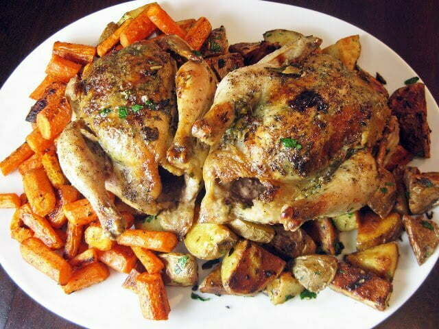 Herb-Roasted Cornish Hens with Root Vegetables - TheRecipe.Website