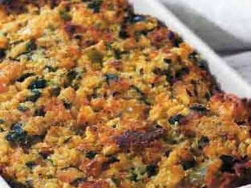 green onions in cornbread dressing Traditional Southern Cornbread Dressing (Old-Fashioned Recipe)