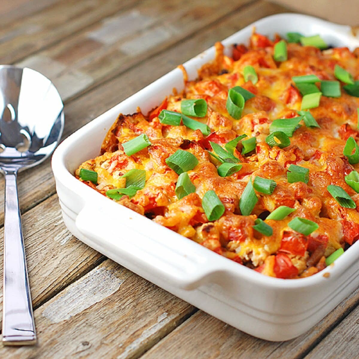 Black Bean, Chicken and Cheese Bake