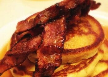 Canadian Bacon and Corn Pancakes