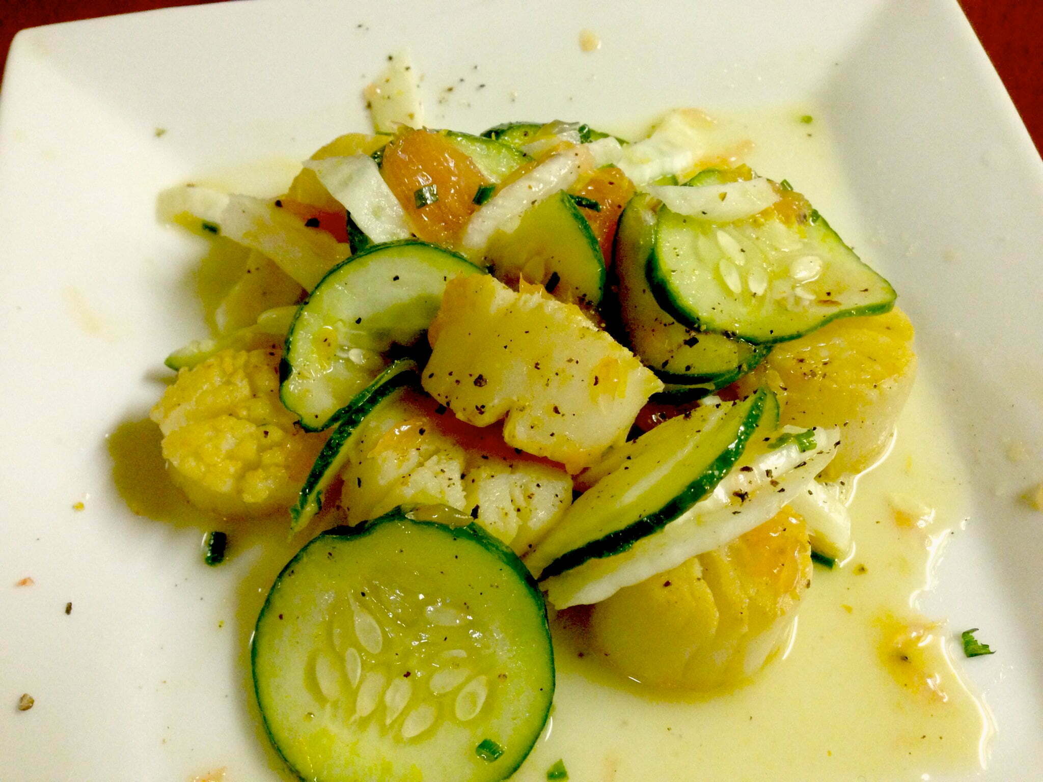 TheRecipe.WebsiteScallops and Cucumber Sauce - TheRecipe.Website