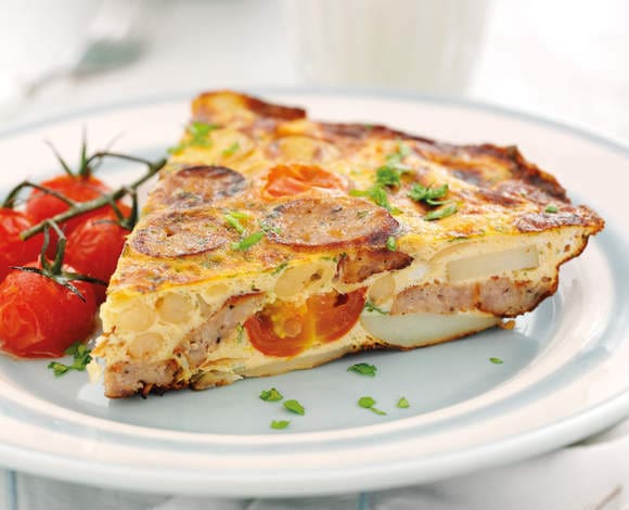 Sausage and Tomato Frittata - TheRecipe.Website
