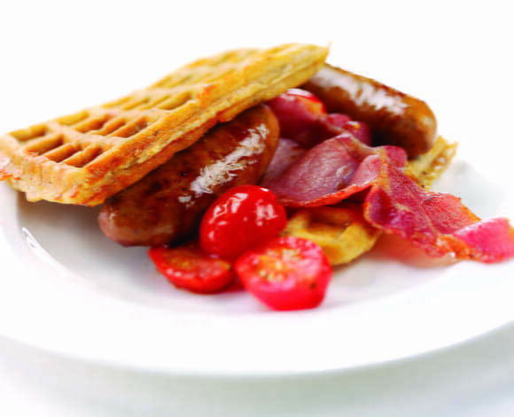 Cheese and Onion Breakfast Waffles - TheRecipe.Website