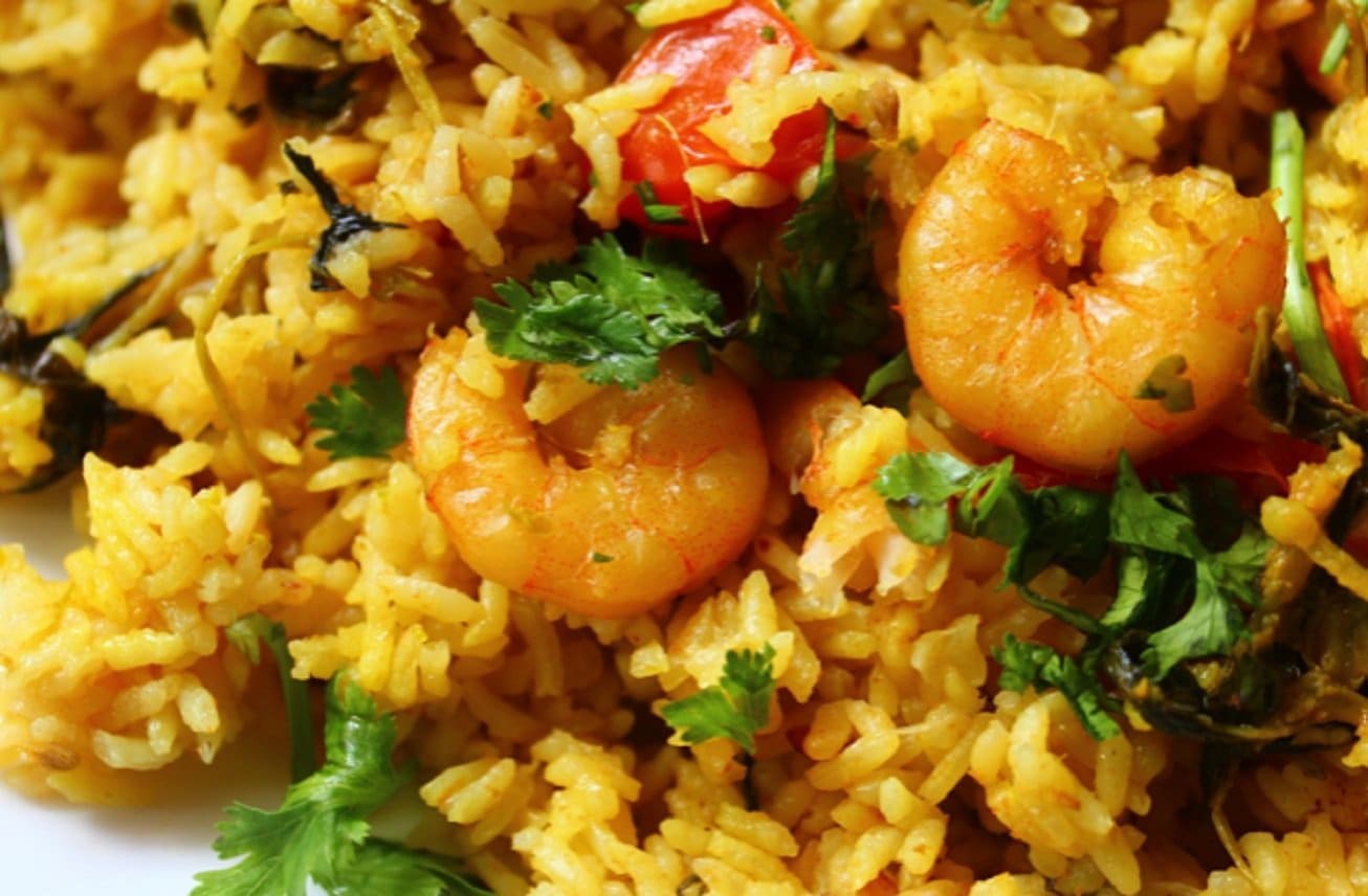 Prawn and Spinach Biryani Recipe - TheRecipe.Website