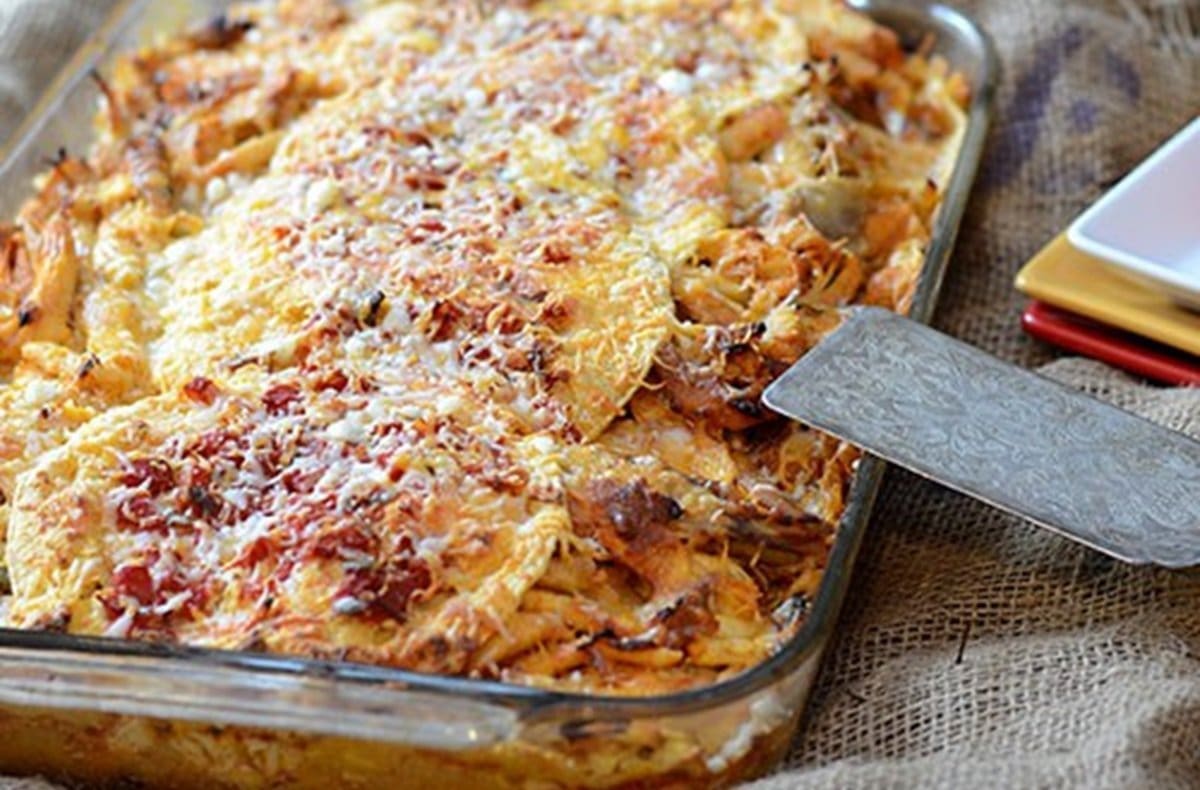 Spicy Chicken Tortilla Casserole Recipe - TheRecipe.Website