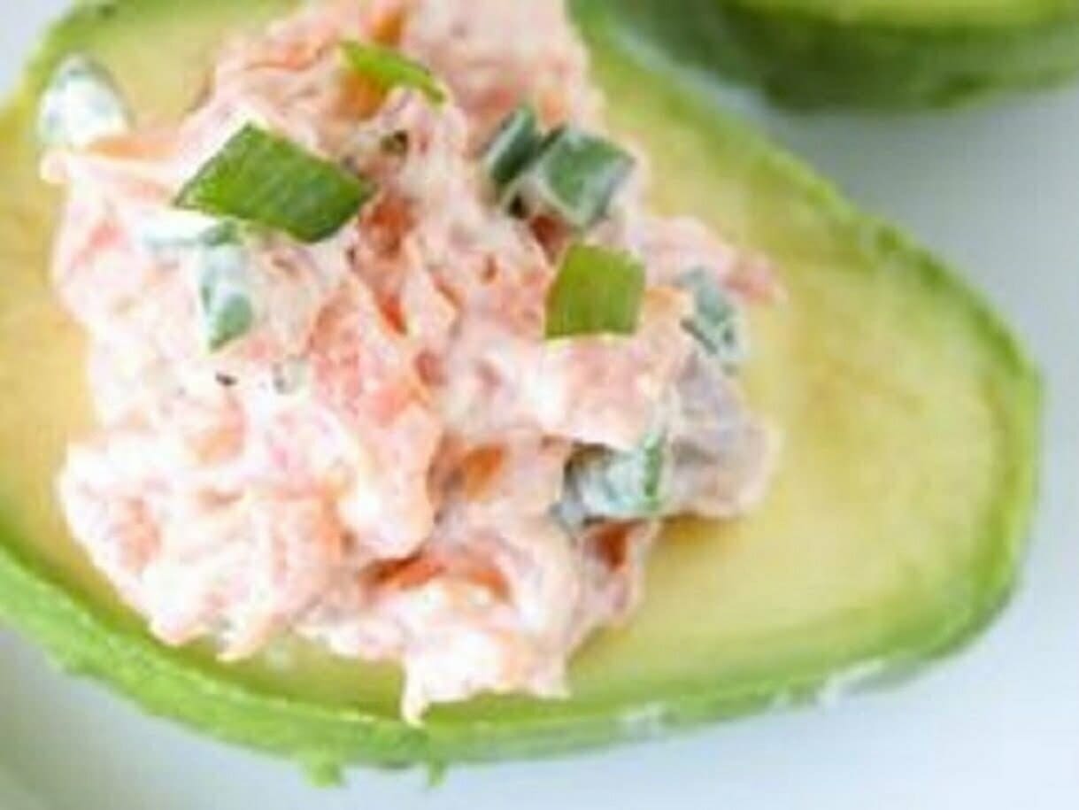 Avocado Stuffed with Smoked Fish