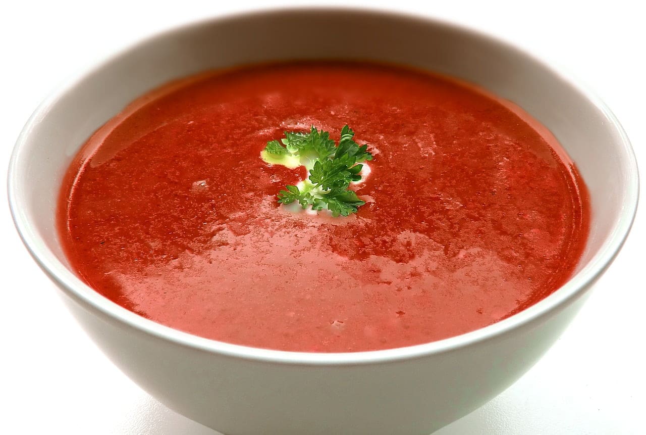 Roast Tomato Soup with Bacon