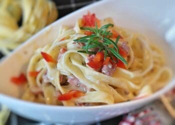 Ham and Cheese Linguini