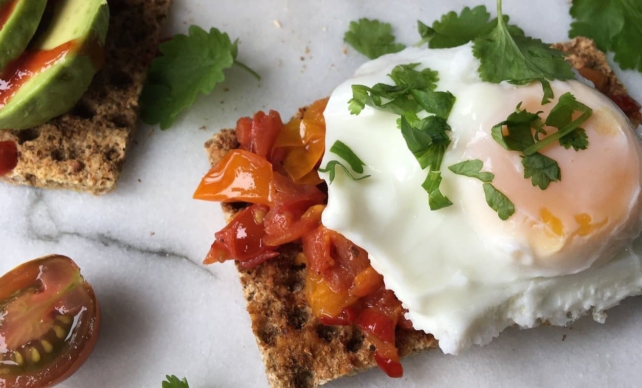 Poached Egg and Tomato Toast Recipe - TheRecipe.Website