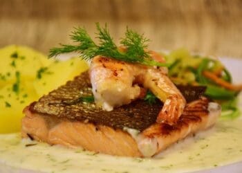 Salmon in a Coconut and Lemon Sauce Recipe - TheRecipe.Website