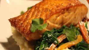 Marinated Salmon with Mashed Potato Recipe - TheRecipe.Website