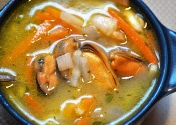 French Mussel Soup Recipe - TheRecipe.Website