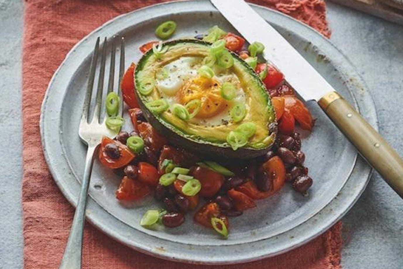 Breakfast Eggs with Avocado and Black Beans Recipe - TheRecipe.Website