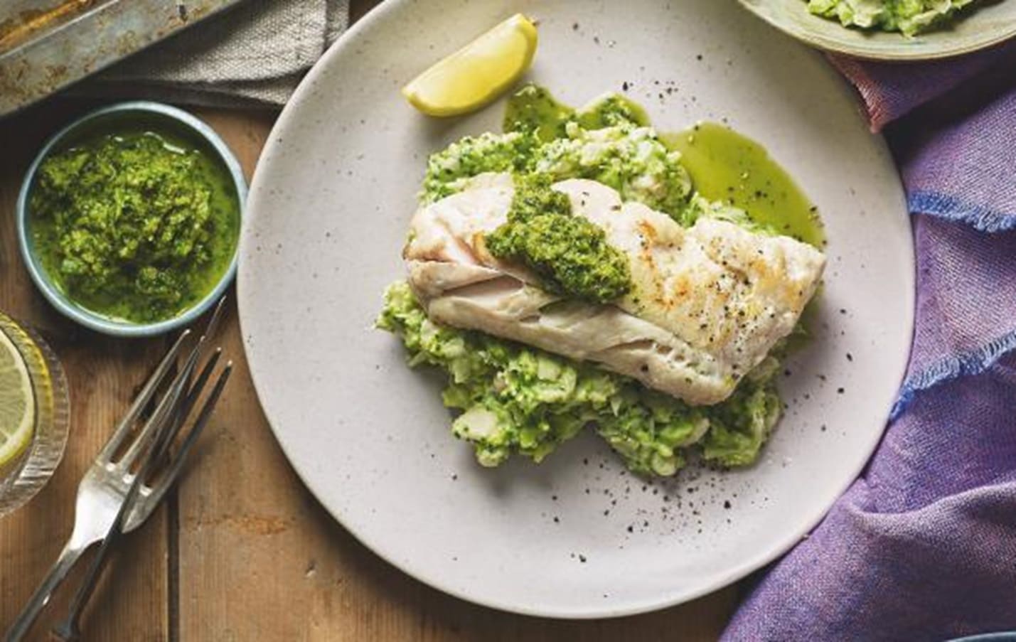 Haddock with Salsa Verde Recipe - TheRecipe.Website