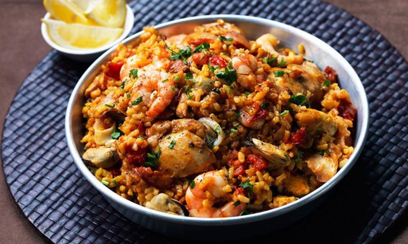Chicken Seafood Paella Recipe - TheRecipe.Website