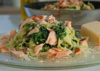 Salmon Tagliatelle Recipe - TheRecipe.Website