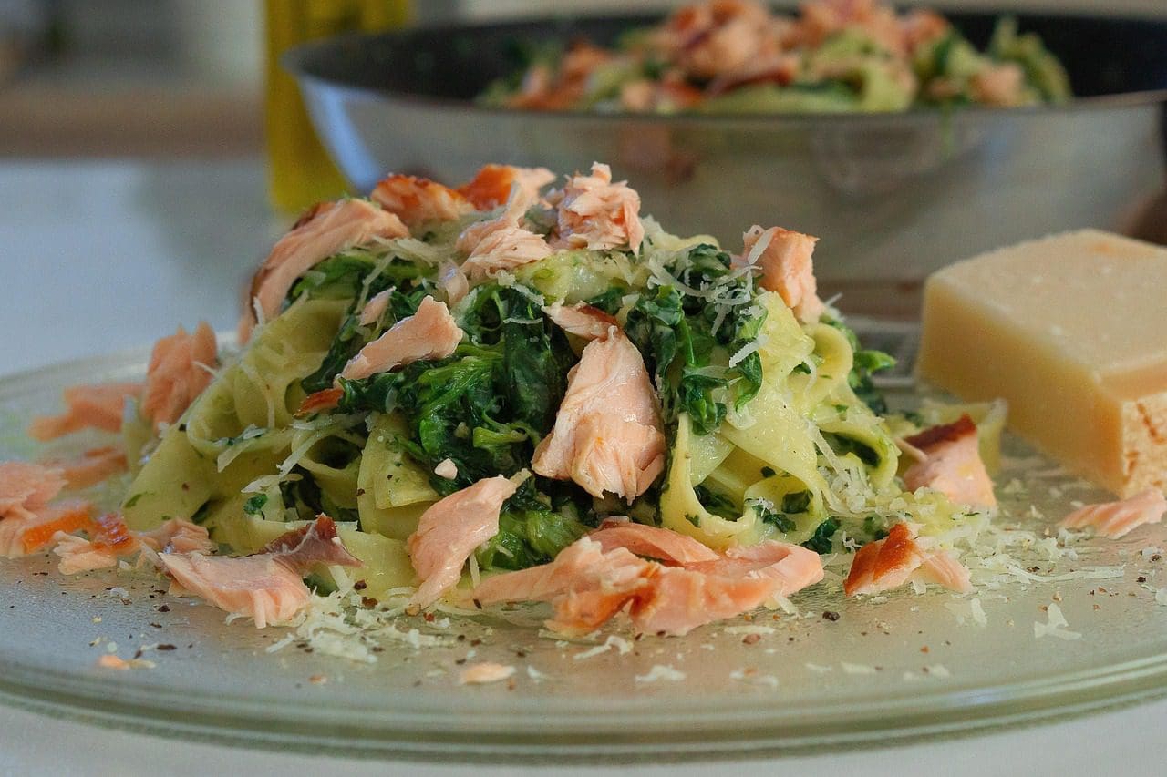 Salmon Tagliatelle Recipe - TheRecipe.Website