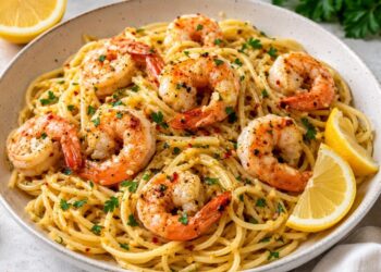 Lemon Garlic Shrimp Pasta Recipe - TheRecipe.Website
