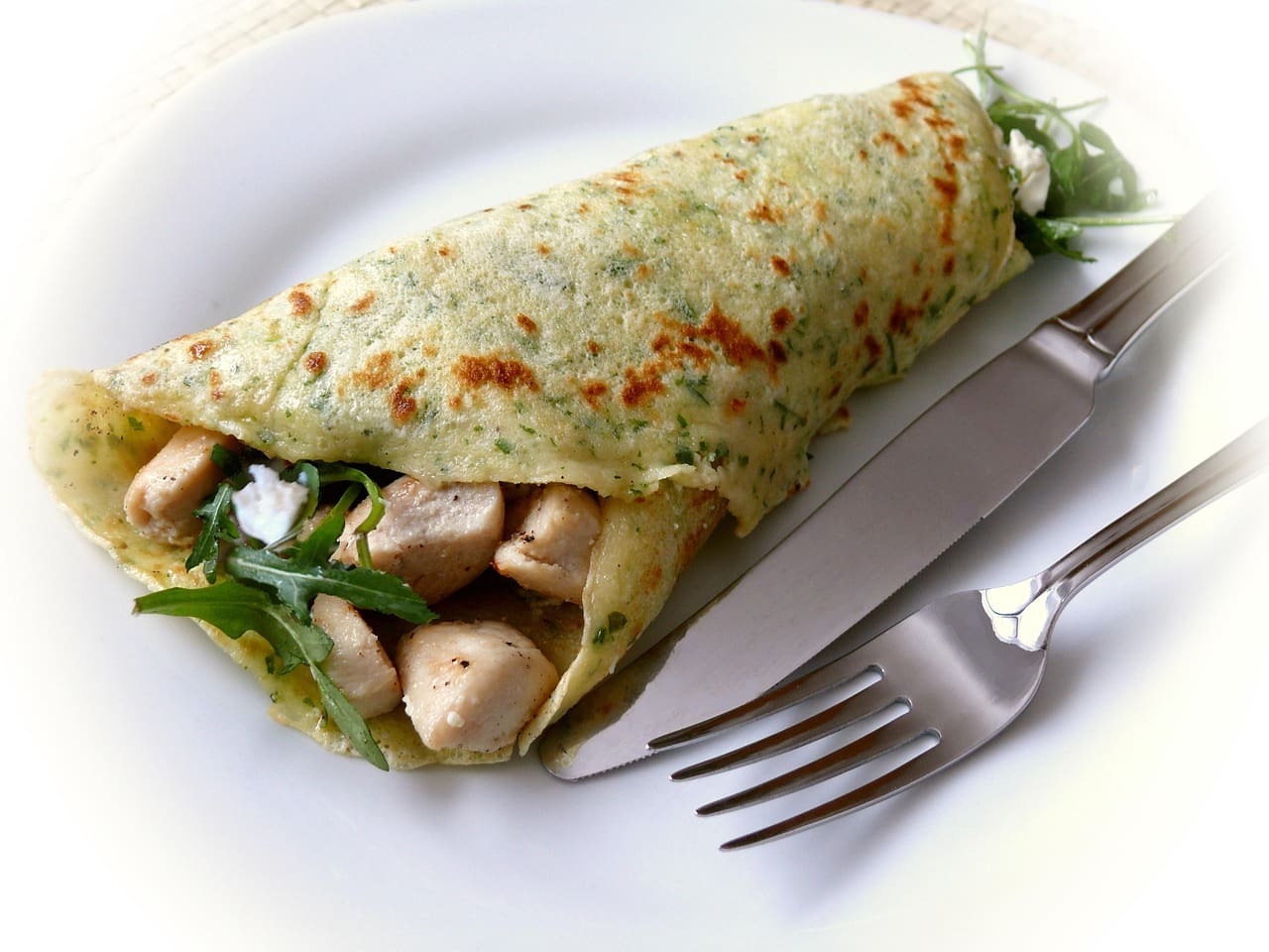 Chicken and Arugula Crepe Recipe - TheRecipe.Website